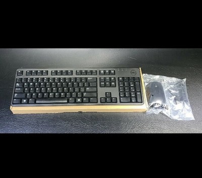 Dell KB212-B USB Wired 104-Key Keyboard 1HF2Y DJ454 DJ458 with Mouse MS116