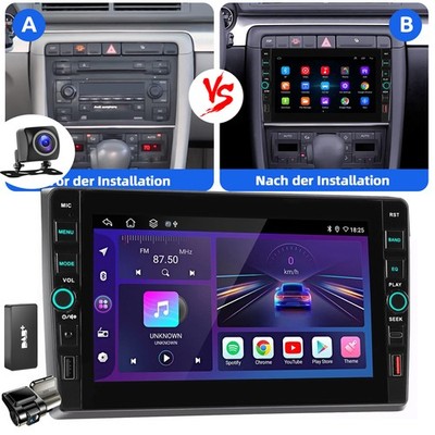 Für Audi A4 8E 8H B6 B7 2000-2009 Android Carplay Autoradio DAB+ GPS Nav KAM DVR
