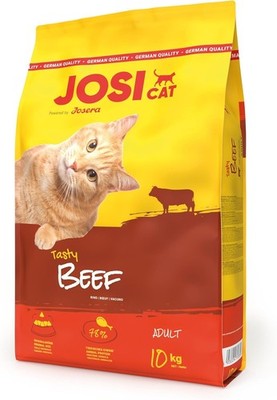 JosiCat Tasty Beef, Adult, Premium Trockenfutter für Katzen (1 x 10 kg)