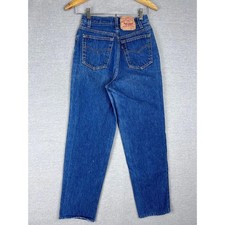 Vintage Levis 501 High Waisted Jeans Made in USA Medium Wash Denim Size 7 24x27