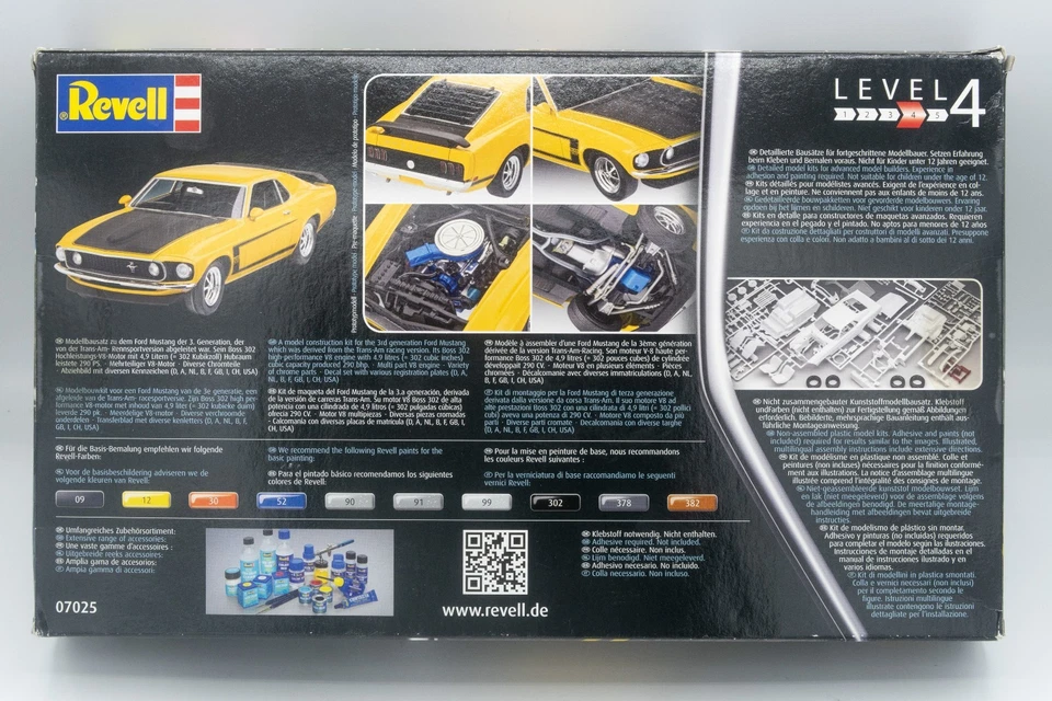 Revell '69 Ford Mustang Boss 302 1/25 07025 - Immagine 3 di 4