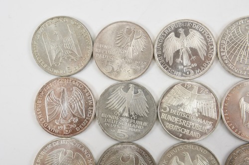 S02O44- 20x 5 DM Silber Münze ua Heinrich von Kleist - Bild 2 von 12