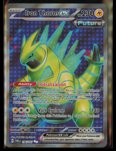 Iron Thorns ex 196/167 Ultra Rare Twilight Masquerade Pokemon Holo Near Mint