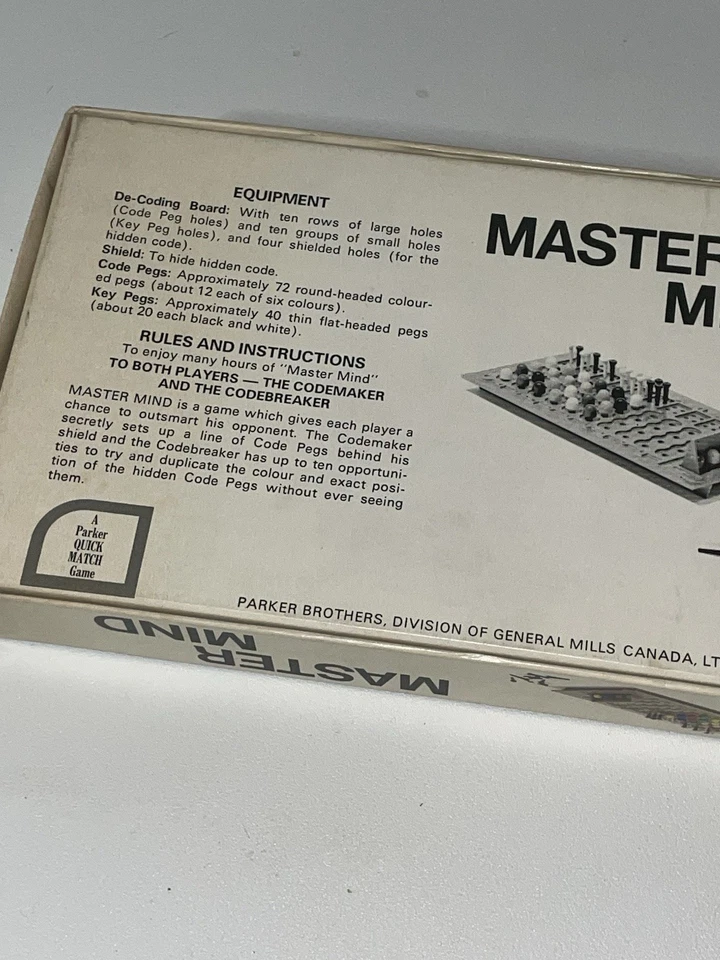 Original Mastermind Game Vintage 1972 Invicta Parker Brothers Games  - Image 2 of 4