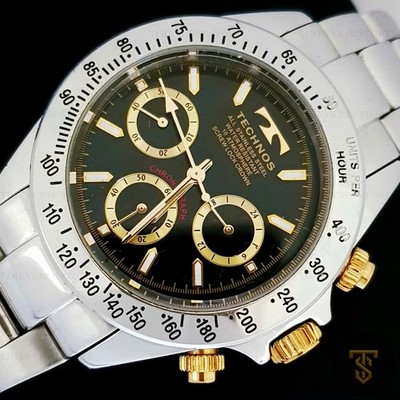 TECHNOS TSM401 Chronograph Black Analog Quartz Men's Wristwatch