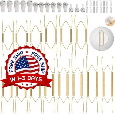 Paquete De 14 Colgadores Para Platos, De Pared De 4,6,8,10 Y 12 Pulgadas NEW US.
