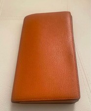 HERMES Vision Agenda Orange Leather Notebook Cover Planner Cover Used From Japan