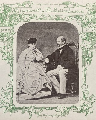 Scarce Otto Von Bismarck & Opera Singer Pauline Lucca Postcard c1905