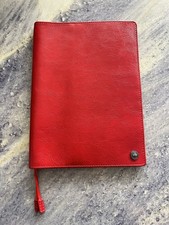 A5 Genuine Leather Oil Waxed Red Travelers Notebook Planner New TN Cover Agenda