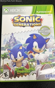 Sonic Generations Xbox 360 Platinum Hits CIB Complete Lime Green Case