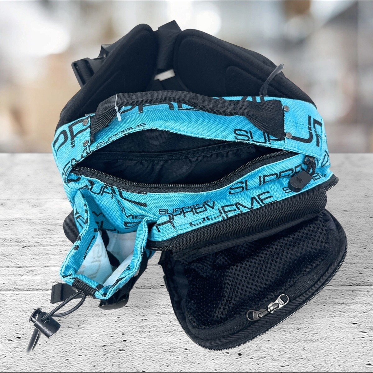 Supreme The North Face Steep Tech Waist Bag Mens OS Teal Blue Logo