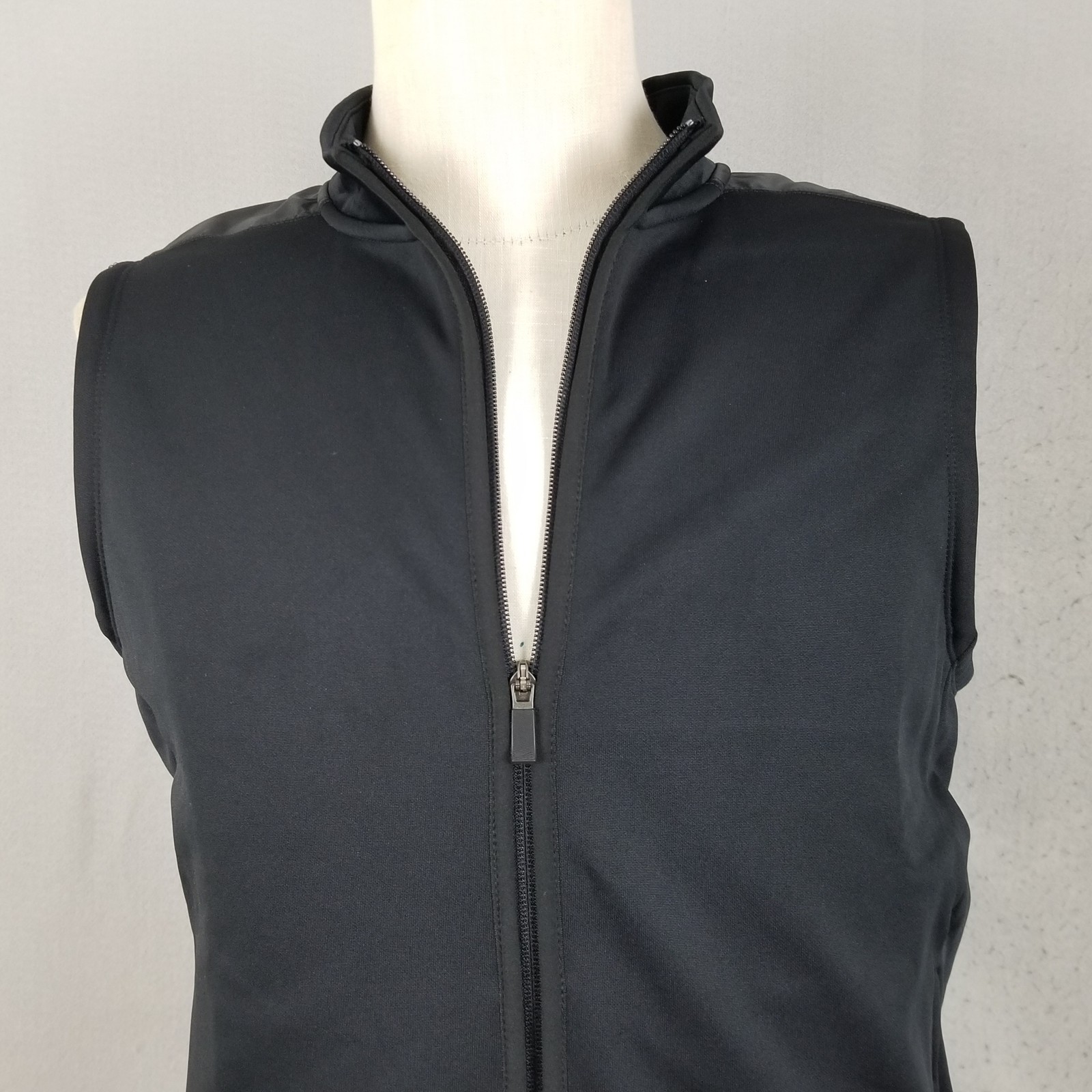 SACAI X NIKE Nike Therma FIT gilet golf full zip uomo piccolo nero giacca senza maniche strato caldo
