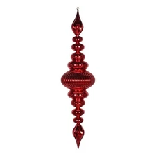 Vickerman 41" Plastic Finial Ornament in Shiny Red