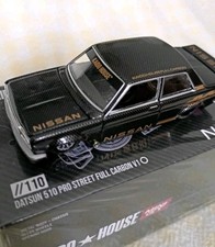 Kaido House Mini GT 1:64 1971 Datsun 510 Pro Street Full Carbon V1 Black/Gold