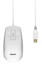 KeySonic 60192 KSM-3020M-W Waterproof Mouse Silicone Scroll Buttons IP68 USB Cab