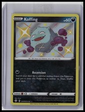 Juego de cartas coleccionables Pokémon Koffing Shining Fates SV076/SV122 Holo Shiny Holo raro casi nuevo/como nuevo