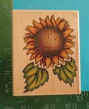 Rubber Stampede SUNFLOWER DESIGN Flower Rubber Stamp 2 770-F 3