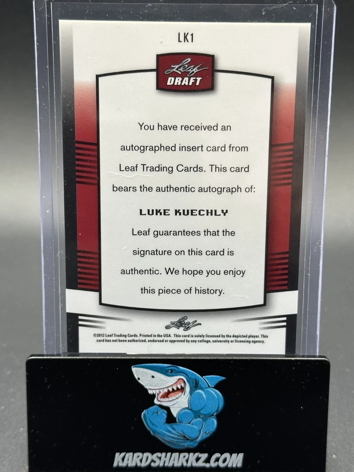 2012 Leaf Metal Draft Luke Kuechly #LK1 Rookie Auto RC Boston College Panthers - Image 2 of 2