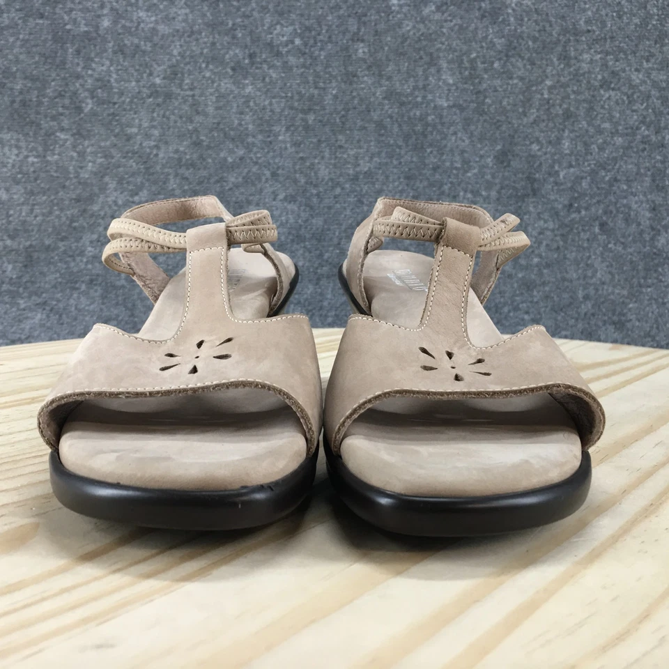 Sandalias Munro Americanas Para Mujer 8 N Informales TStrap Cuña Cordones Cuero Beige Foto 4 de 4