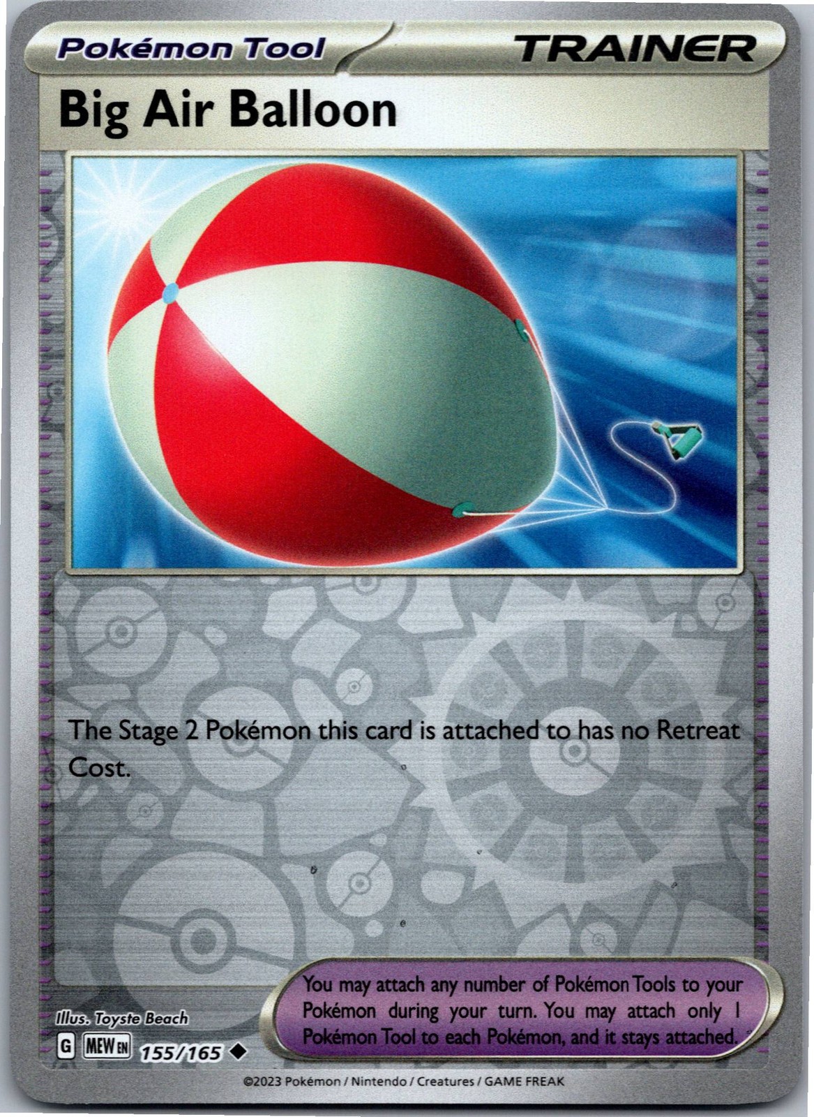 Big Air Balloon - SV: Scarlet & Violet 151 155/165 - Uncommon - NM Pokémon TCG