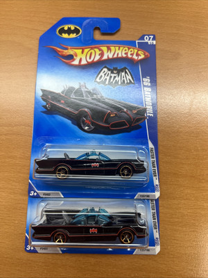 Hot Wheels Lot Of 2 '66 Batmobile 2009 Faster Than Ever #7/10