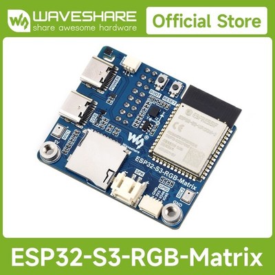 Waveshare ESP32-S3 RGB Matrix Driver Board, Onboard Dual Microphones Array