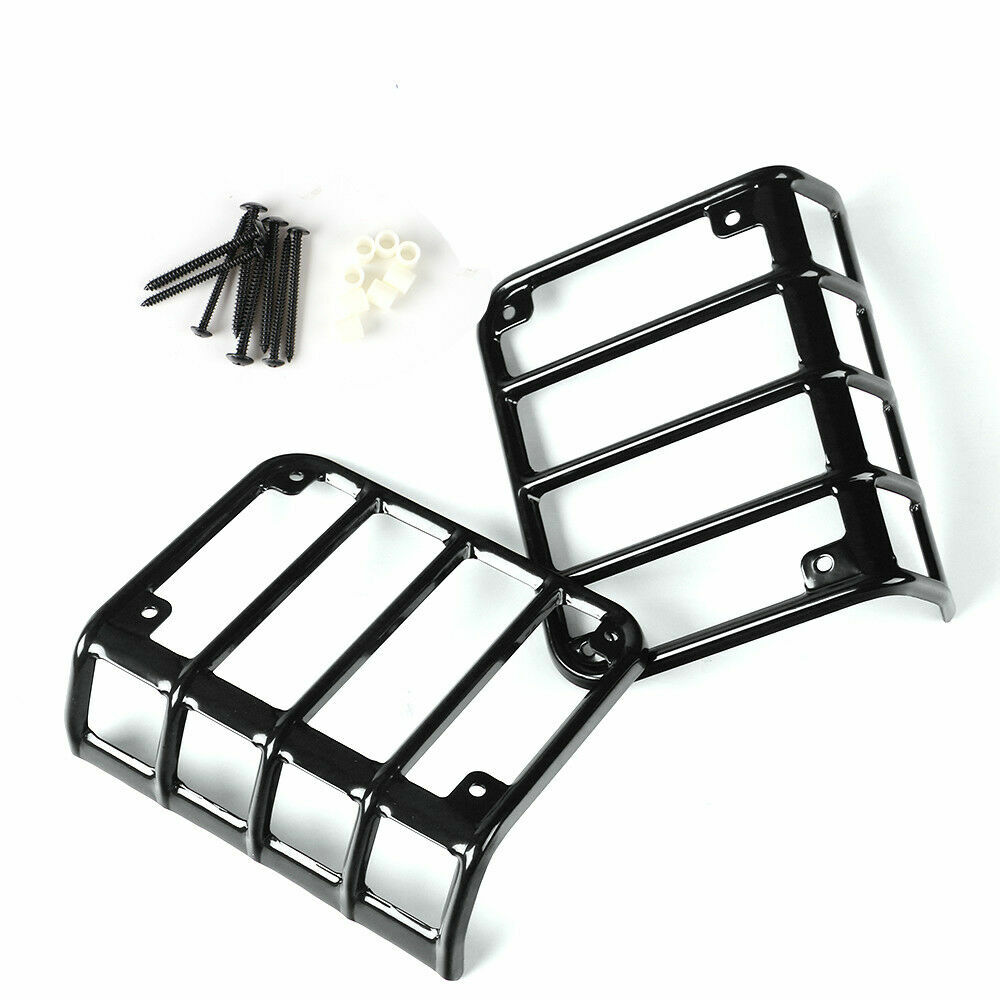 Buy Pair Of Taillight Rear Light Lamp Cover Guard Protector Fits For Jeep Wrangler JK 2007-2017Silver Online in UAE
