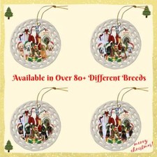 Christmas Santa Dog Cat House Gathering Doily Christmas Tree Ornament