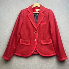 Joules Tweed Jacket UK 10 Cherry GRANDSTAND Blazer Hacking Country Races Wool Bl