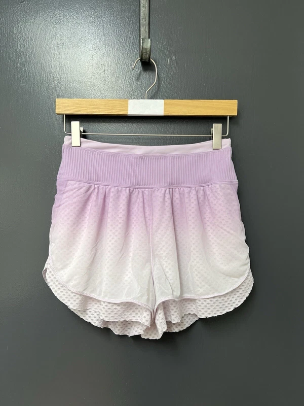 free-people-movement ombre white mesh shorts