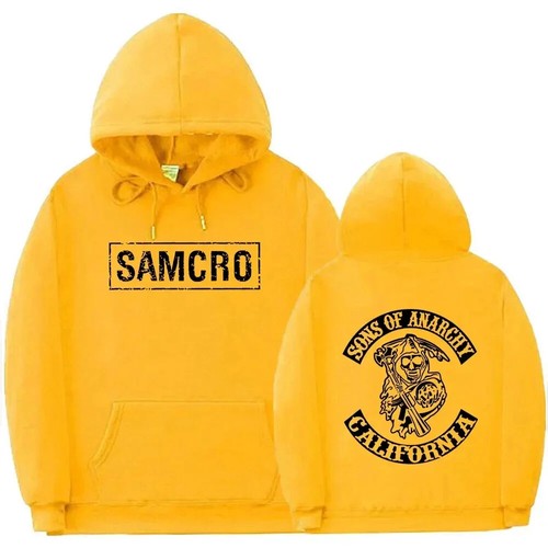 Sudadera con Capucha Estampado Doble Cara Prendas para el torso Hijos de la Anarquía SAMCRO Hombres Mujeres - Imagen 30 de 33