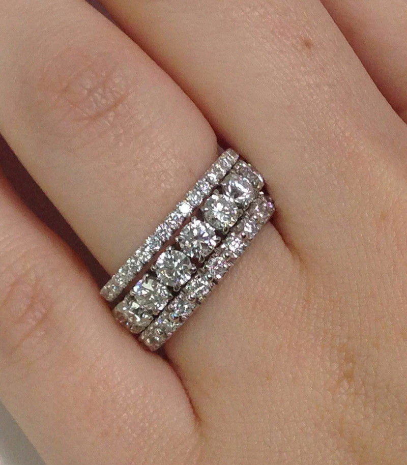 Stacked eternity bands deals