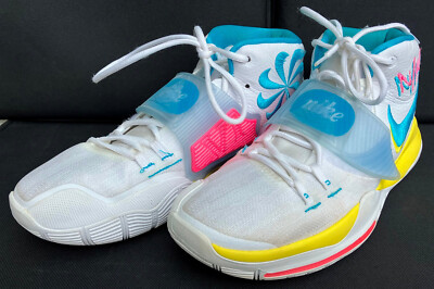 Nike BQ4630 Kyrie 6 White/Blue Fury-Opti Graffiti Sneaker US 10.5 EU 44.5