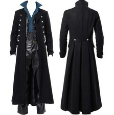 Halloween Steampunk Retro Coat Victorian Renaissance Medieval Cosply Costume 150