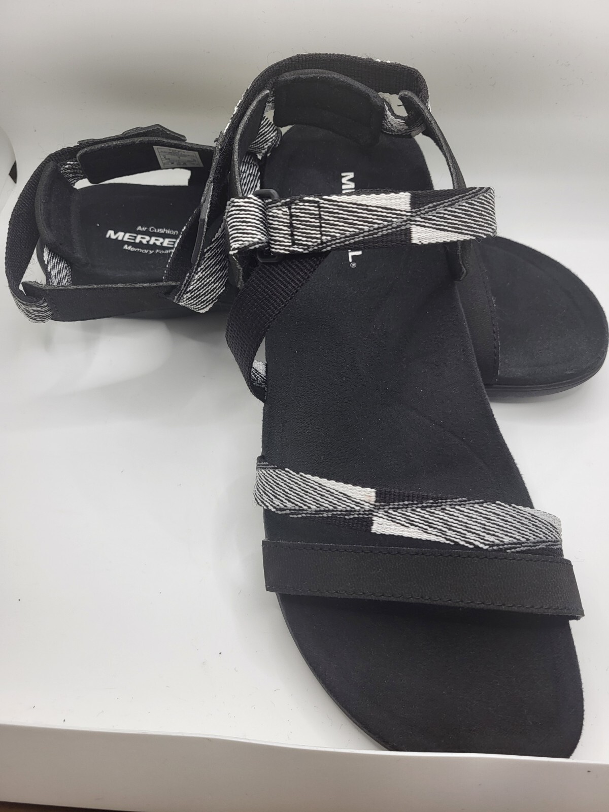 Merrell sandalo donna District Mendi con cinturino posteriore nero bianco taglia 9 performance