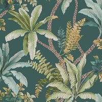PalmbläTter Tapete 13801 GrüN Exotisch Botanisch Rankender Dschungel Laub