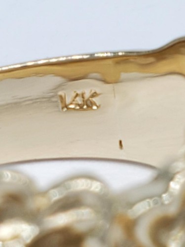 14K Solid Yellow Gold Floral Flower Design Ring Size 7.0 (AP1134595) - Picture 5 of 7