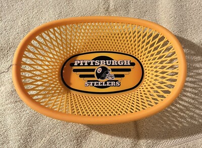 Pittsburgh Steelers Bread/ Bun Basket 2pk ~ NFL Licensed ~ 12x8x3''