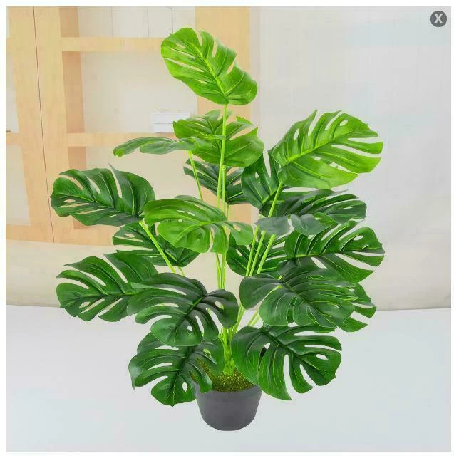 Palmera Artificial 21" Grande Plantas Falsas Sin Maceta para Interior Exterior Decoración del Hogar Foto 4 de 4