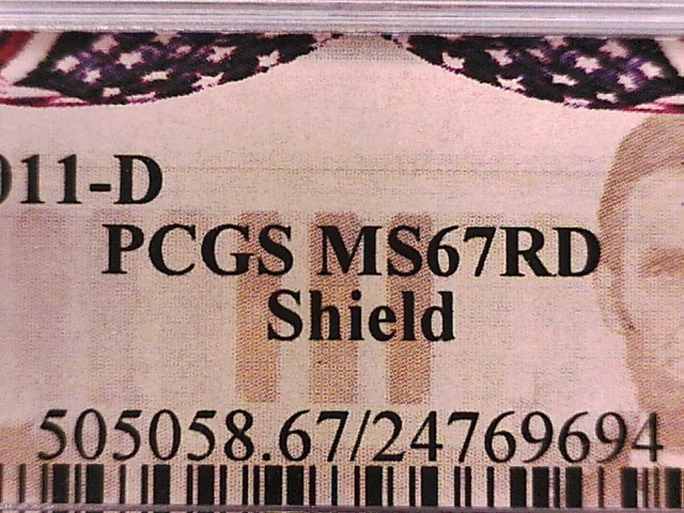 2011 D Lincoln Shield Cent Penny PCGS MS 67 RD 24769694 - Image 3 of 3