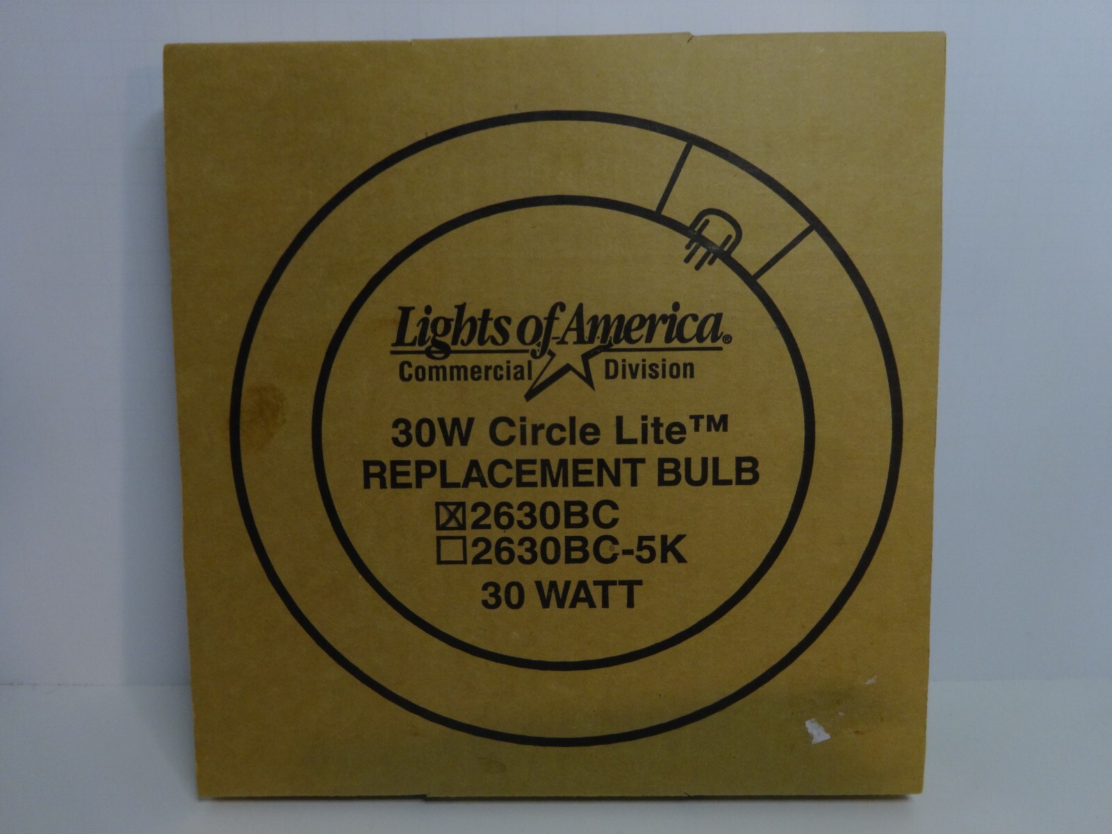 Lights Of America 30 Watt Circle Bulb 9 Inch Model 2630BC New