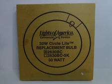 Lights Of America 30 Watt Circle Bulb 9 Inch Model 2630BC New