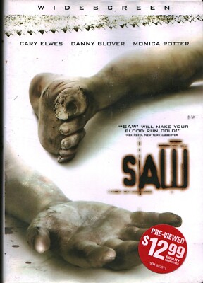 Saw - Widescreen (DVD, 2004, Cary Elwes Danny Glover Monica Potter Tobin Bell)