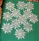 12 glittery snowflakes Christmas Ornaments/Decorations Pre-owned — photo 2