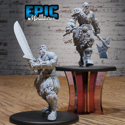 Half-Giant Barbarian Axe | 28mm Dungeons and Dragons Miniatures | Tabletop Games