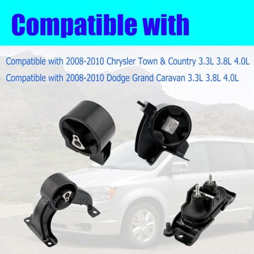 Motor & Trans Mount for Chrysler Town Country Dodge Grand Caravan 3.3L 3.8L 4.0L - Picture 2 of 7