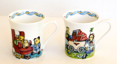 Two Queens ''Tales of Teddies'' Colour Box Fine Bone China Childs Handled Cups