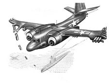  Anti-Submarine Warfare : Boris Artzybasheff : 1947 : Archival Quality Art Print
