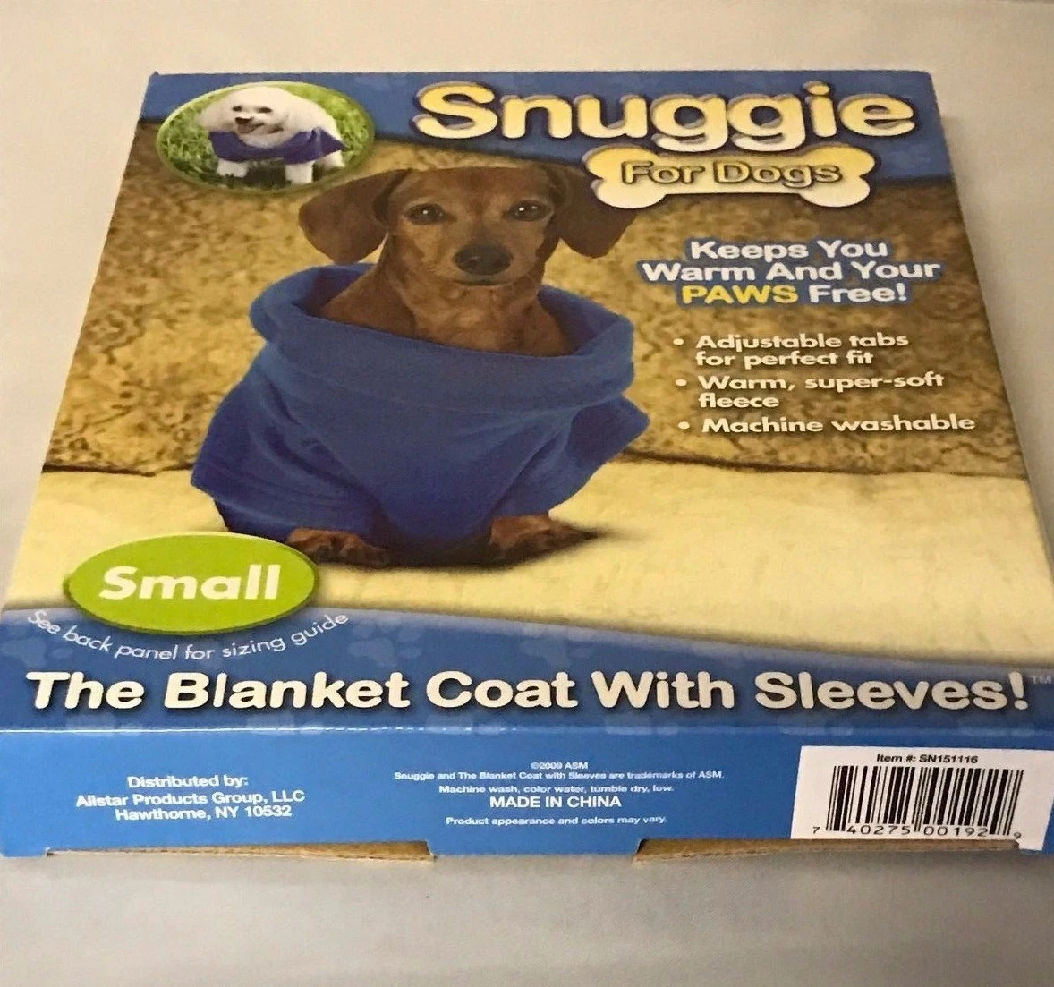 Snuggie For Dogs Small Blue eBay