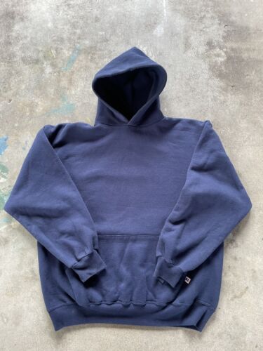 Men’s XL Navy Russell Athletic Hooded Sweatshirt - Afbeelding 1 van 8